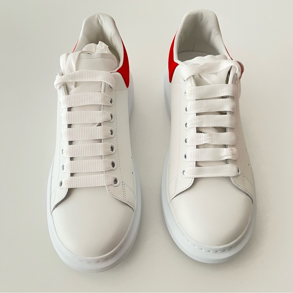 ALEXANDER MCQUEEN Oversized Sneaker in White/lust Red